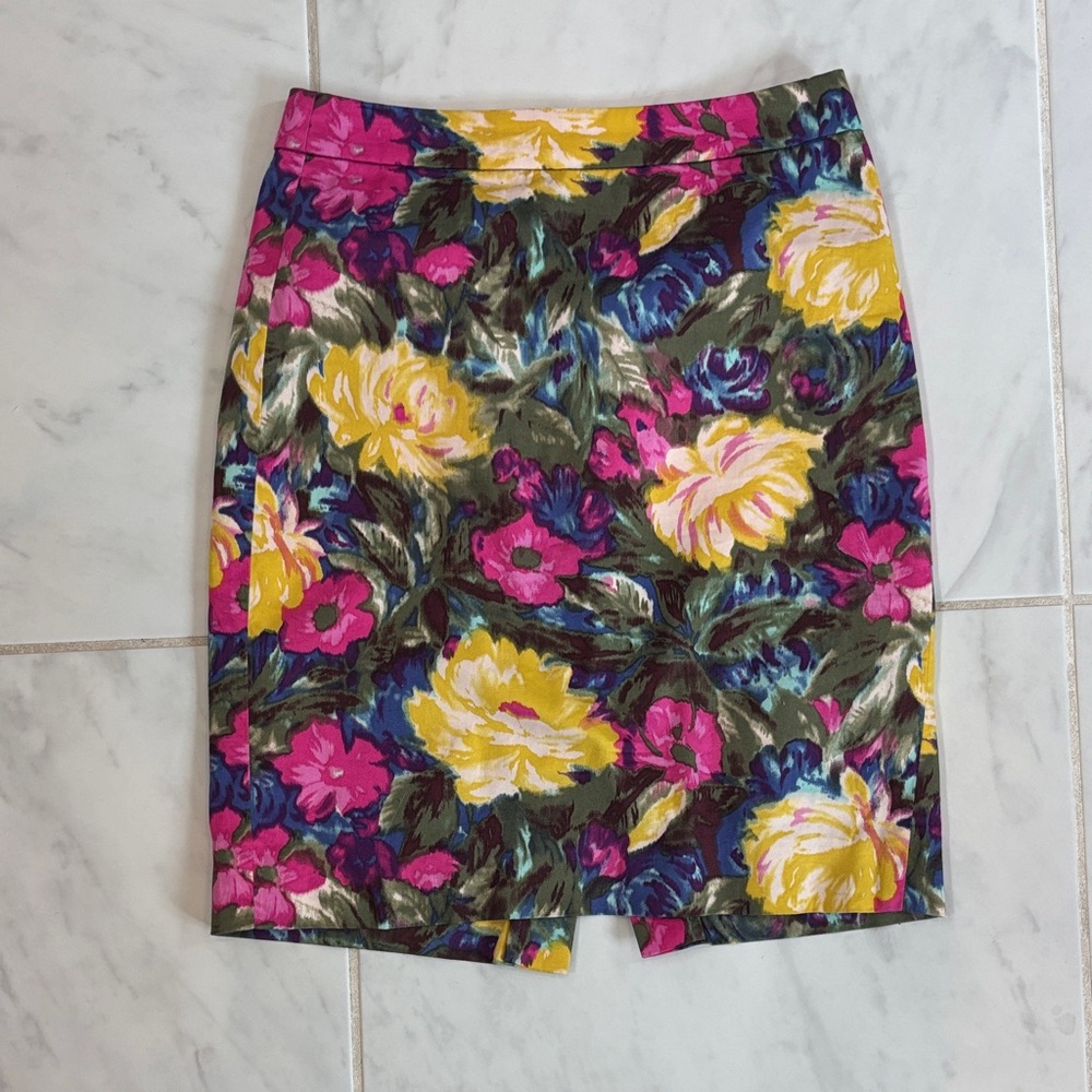 J. Crew Vibrant Floral Mini Skirt